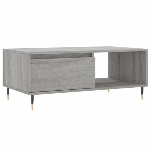 Maison Chic Klubska mizica - kavna mizica - Nizka mizica siva sonoma 90x50x36,5 cm inženirski les, (21752815) Slike