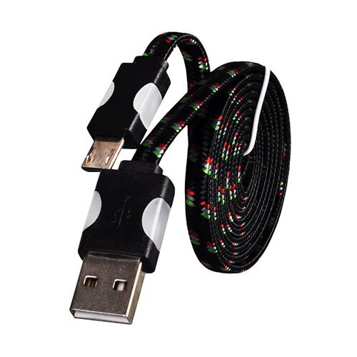  Podatkovni data kabel - računalni&amp;scaron;ki polnilec - micro USB - LED - črni Slike