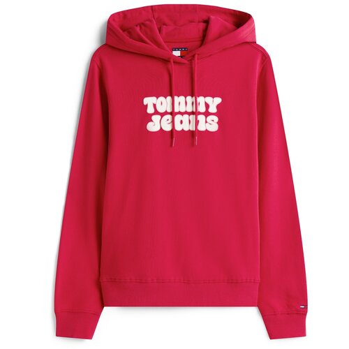 Tommy Jeans Majica 'ESS' rdeča / bela Cene