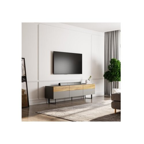 Hanah home tv polica sign grey oak Slike