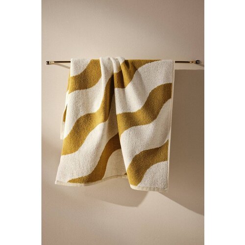 Jotex Žuti /krem pamučan ručnik 50x70 cm Waves &amp;ndash; Slike