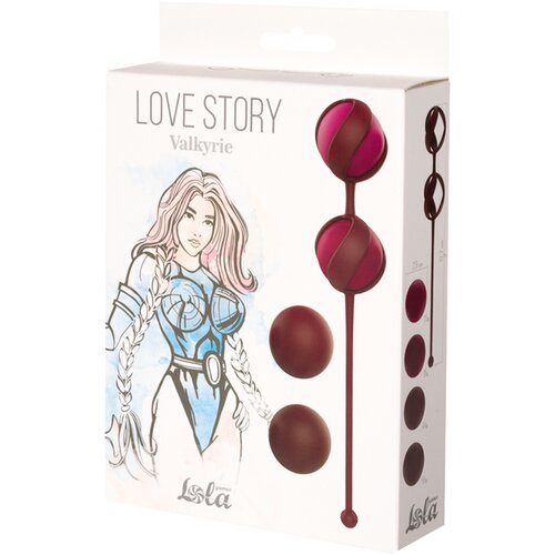 Lola games Vaginalne kuglice Set for Easy and Medium Level Love Story Valkyrie Wine Red Slike