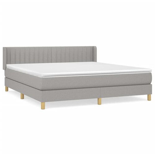 Maison Chic Box spring postelja - Vzmetna postelja z vzmetnico svetlo siva 180x200 cm blago SL7683, (21901722) Cene