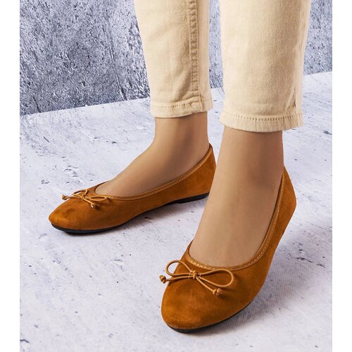 Gemre Brown ballet flats with a bow Chandonnet Slike