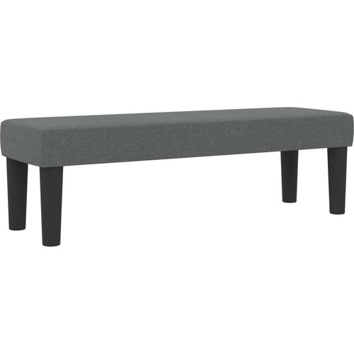  Krevet na opruge s madracem i klupom tamnosivi 140x190 cm tkanina Slike