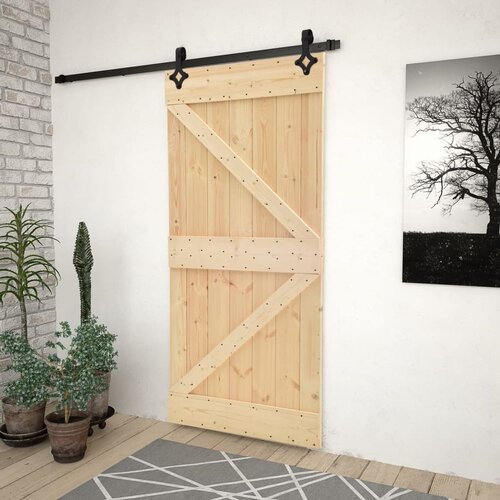  Klizna vrata s priborom za montažu 80 x 210 cm masivna borovina Cijene
