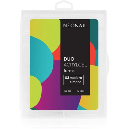 NeoNail Duo Acrylgel Forms Šablone za nokte tip 03 Modern Almond 120 kom