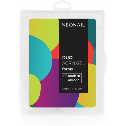 NeoNail Duo Acrylgel Forms Šablone za nokte tip 03 Modern Almond 120 kom