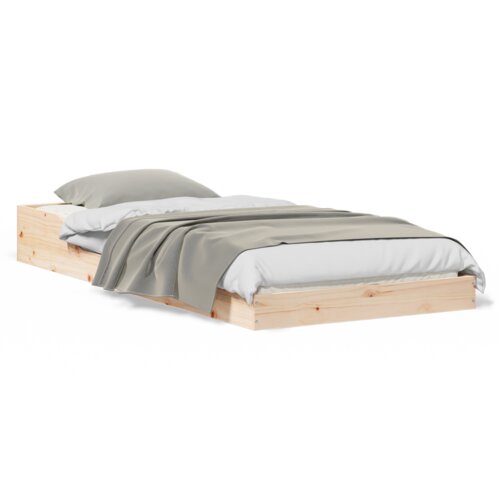 vidaXL Konstrukcija postelje Rjava 100 x 220 cm Trdna borovina Cene