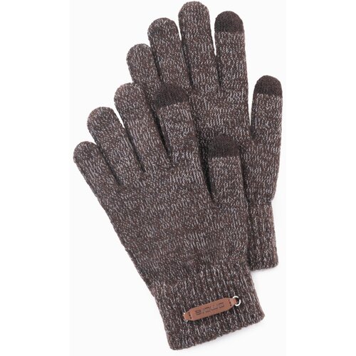 Ombre Men&amp;#039;s elegant wool blend gloves - graphite melange Slike
