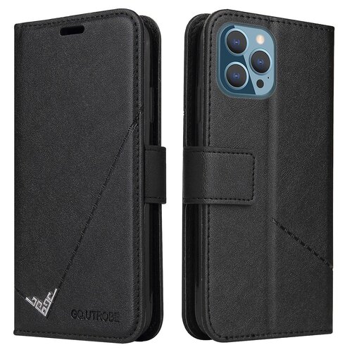 INORCO GQ.UTROBE Za iPhone 14 Pro Max PU usnjena torbica za denarnico, pravokotna kovinska dekoracija Folio Flip, zložljivo stojalo za telefon, (22035227) Cene