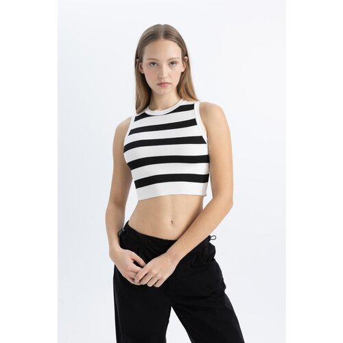Defacto Cool Slim Fit Crew Neck Striped Knitwear Undershirt Slike