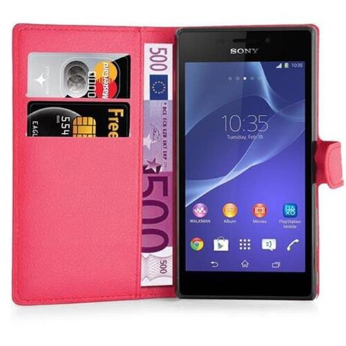 Cadorabo Sony Xperia M2/M2 AQUA v rdeče sladkorno jabolko - Za&scaron;čitni ovitek z magnetnim zapiranjem, stoječo funkcijo in režo za kartice, (20551361) Cene