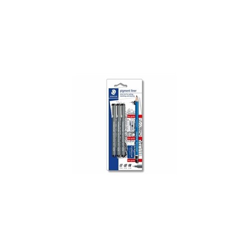 Staedtler Flomasteri Pigment liner, crni, 3 komada Cijene
