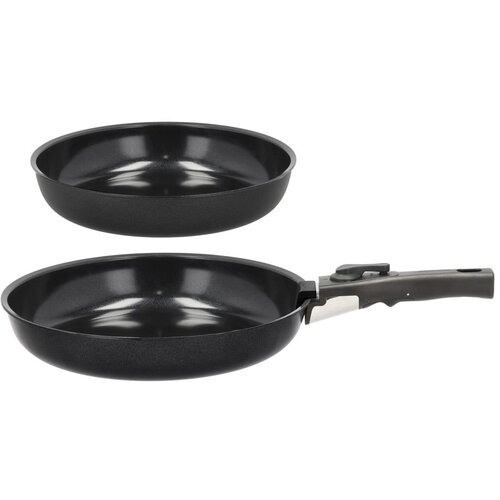 Holm Aluminijast komplet ponev s snemljivim ročajem 2 ks z neprijemljivo povr&amp;scaron;ino &amp;oslash; 28 cm &amp;ndash; Slike