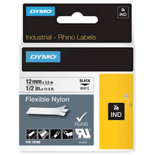 Dymo traka industrijska najlon 12mm crna/bela ( DY18488 ) Cene