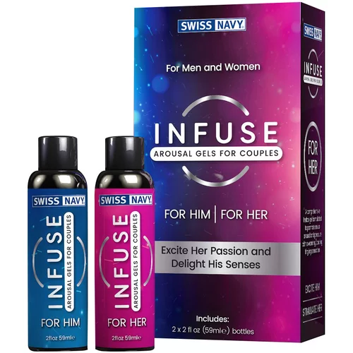 Swiss Navy infuse 2-in-1 arousal gel for him & her 2 x 59ml