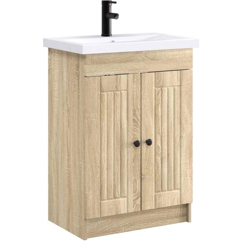 vidaXL Komplet pohi&scaron;tva za kopalnico Sonoma hrast 78,5 x 37,5 x 81 cm, (5000245931) Cene