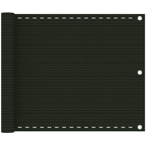 The Living Store Balkonsko platno temno zeleno 75x600 cm HDPE - Balkonsko Platno, (21750887) Cene