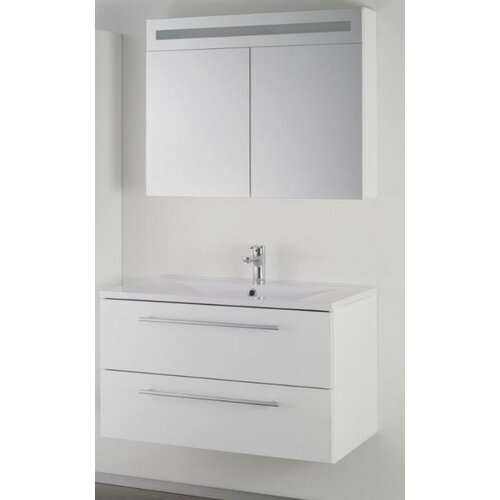 Sanotechnik kopalni&amp;scaron;ki set z osvetlitvijo FIORA 90 bela (M9070400) Slike