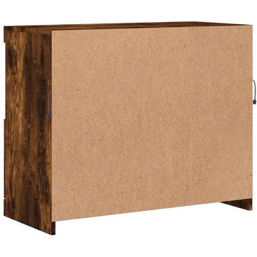  Komoda s LED svjetlima boja dimljenog hrasta 81x37x67 cm Slike