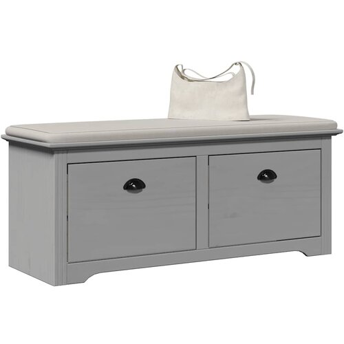 VidaXL Klupa za hodnik &amp;quot;BODO&amp;quot; siva 114x40x45 cm Slike