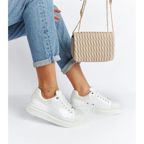 Gemre White sneakers with rhinestones GOE Slike