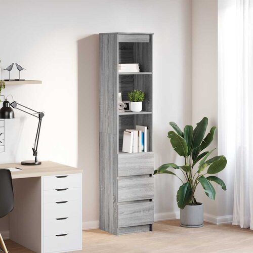 Furnova Visoka omara siva sonoma 37,5x35x180 cm inženirski les, (21955142) Slike