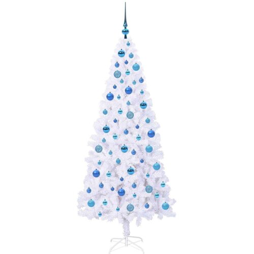  Umjetno božićno drvce s stalakom Bijelo 180 cm PVC i čelik Slike