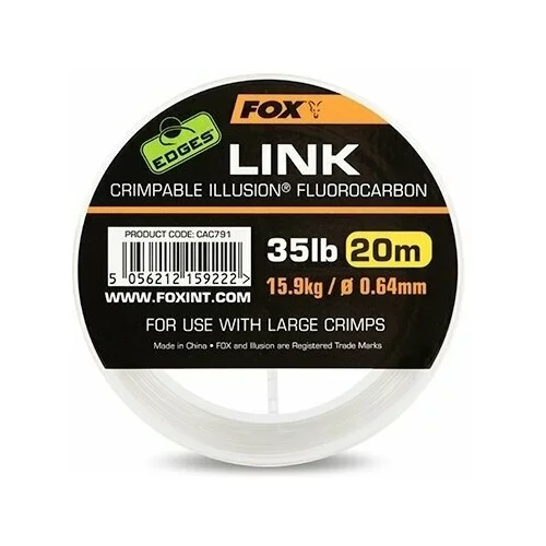 Fox Fishing Edges Link Crimpable Illusion Fluorocarbon 0,53 mm 25 lbs 20 m