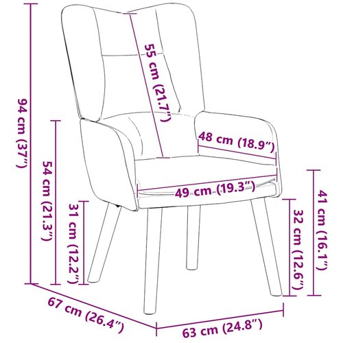 Fotelja Crna 63 x 67 x 94 cm Bar&amp;scaron;un Slike