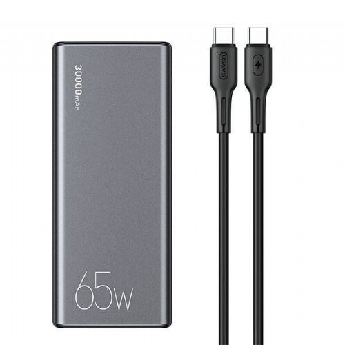 Usams zunanja baterija powerbank 30.000 mAh US-CD165 Quick Charge / PD 65W z LCD-jem / 3x izhod - črn Cene