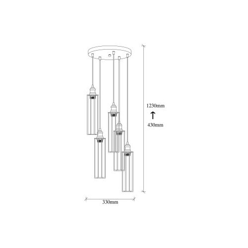 Opviq zumra - 705-5S2 black chandelier Cene
