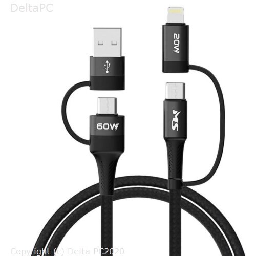 CC USB AM CM - USB CM Lighting 4-1 PD 1m crni MS Cene