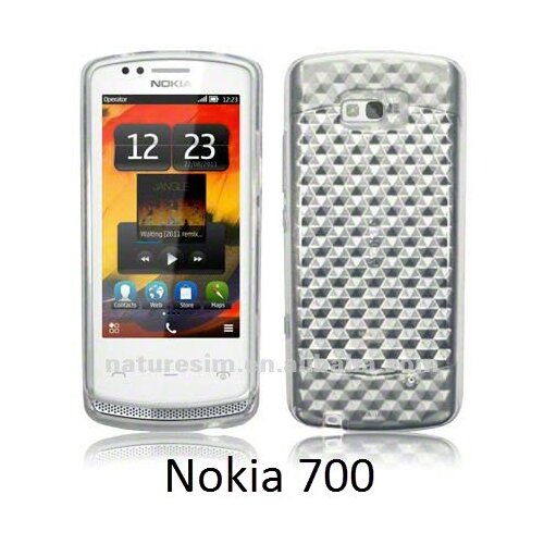  Gumijasti / gel etui Diamond za Nokia 700 - prozorni Cene