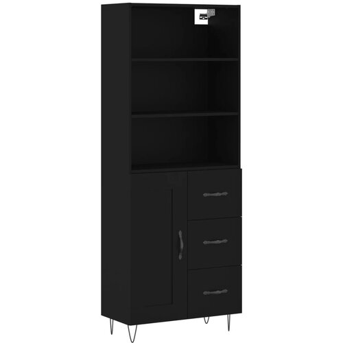 Maison Chic Visoka Komoda - Predalnik črna 69,5x34x180 cm inženirski les, (21717458) Slike