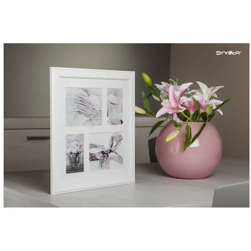 Styler Bel okvir za 4 fotografije Malmo, 39 x 39 cm