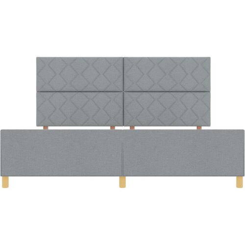 VidaXL Svjetlosiva Tkanina Krevetna Okvir 200x200 cm Slike