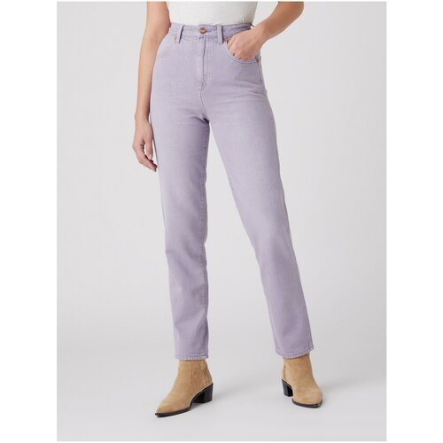 Wrangler Light Purple Women's Straight Fit Jeans - Women Cene