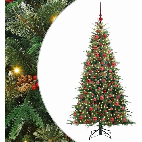 VidaXL Umjetno božićno drvce s nogom s stalakom Zelena 180 cm PE i PVC Slike
