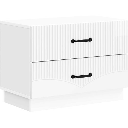  Noćni ormar s ladicama Bijela visokog sjaja 62 x 34,5 x 44,5 cm Cene