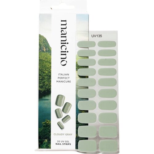  UV Gel Nail Strips - Cloudy Grey Cene