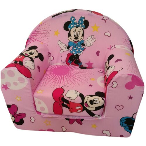 Dečija foteljica na razvlačenje Mickey and Miie - roze Slike