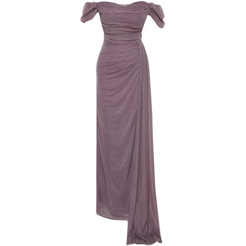 Trendyol Powder Draped Glitter Long Evening Dress Cijene