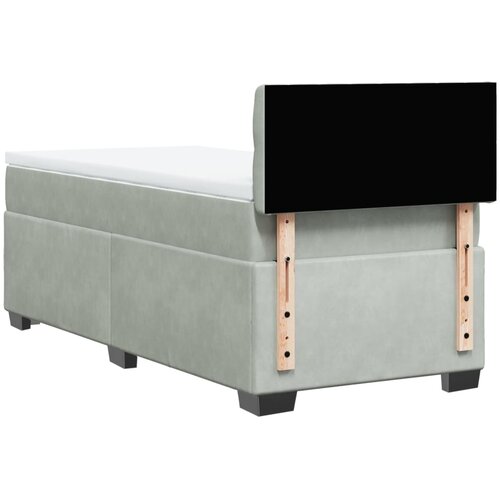 Box spring krevet s madracem svjetlosivi 80 x 200 cm bar&amp;scaron;unasti Slike