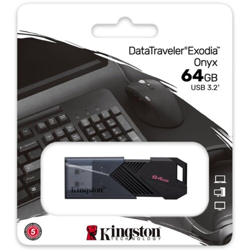Kingston USB Flash DTXON/64GB 64GB Portable USB 3.2 Gen 1 DataTraveler Exodia Onyx Cene