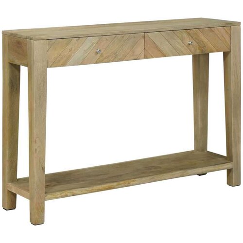  Konzolna stolica s ladicama Prirodna siva 110 x 30 x 80 cm Slike
