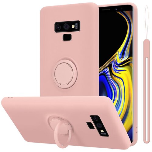 Cadorabo Ohi&amp;scaron;je, združljiv s Samsungom v tekoči roza barvi - za&amp;scaron;čitni pokrov iz fleksibilnega silikona TPU z obročem, (20587026) Slike