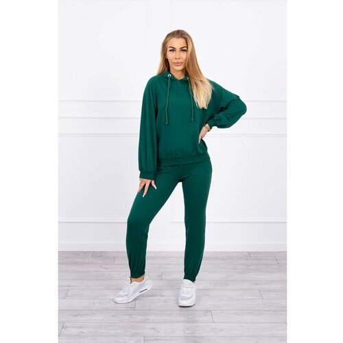 Kesi Sweatshirt set with a hood green Slike