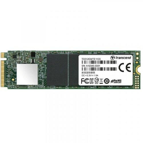 Transcend M.2 512GB SSD NVMe 2280, (PCIe Gen3x4), 3D TLC, DRAM-less, Read 1,800 MB/s, Write 1,500 MB/s 3943755067 Slike